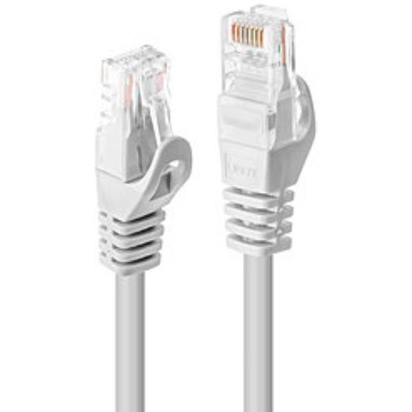 Lindy Basic - Cavo patch - RJ-45 (M) a RJ-45 (M) - 30 cm - UTP - CAT 6 - stampato, antiaggrovigliamento - bianco