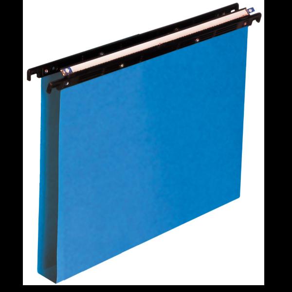BERTESI CARTESIO PP CARTELLE SOSPESE PER CASSETTO IN PP INTERASSE 395MM FONDO A U COL. BLU CONF 25 Pz.