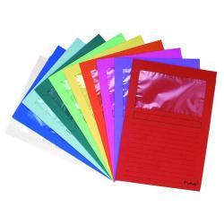 Cartellina a L con finestra Forever - 130g - A4 - colori assortiti - Exacompta - conf. 10 pezzi