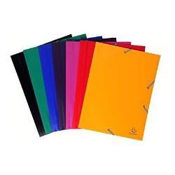Exacompta Opaque - Cartelletta a 3 lembi - per A4 - capacità 150 fogli - colori assortiti (pacchetto di 7)
