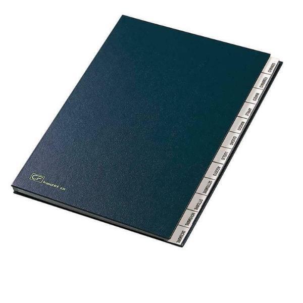 FRASCHINI CLASSIFICATORE GEN/DIC 24X34 CMCOPERTINA IN SIMILPELLE INTERNO A SCOMPARTI BLU