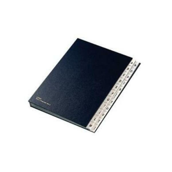 FRASCHINI 640-DN CLASSIFICATORE ALFABETICO A-Z IN DERMOIDE 240X340 mm COL. NERO