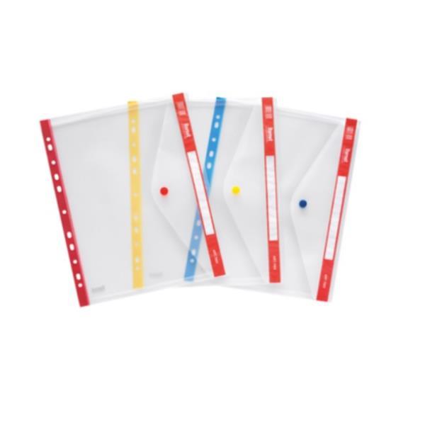 Plastidea - Cartelletta portadocumenti - per 245 x 300 mm - rosso (pacchetto di 5)