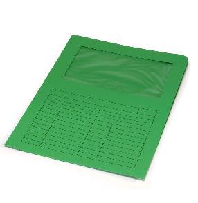 FRASCHINI CARTELLINE CON FINESTRA IN CARTONCINO 120 GR 22X31 CM VERDE CONF 50 Pz.