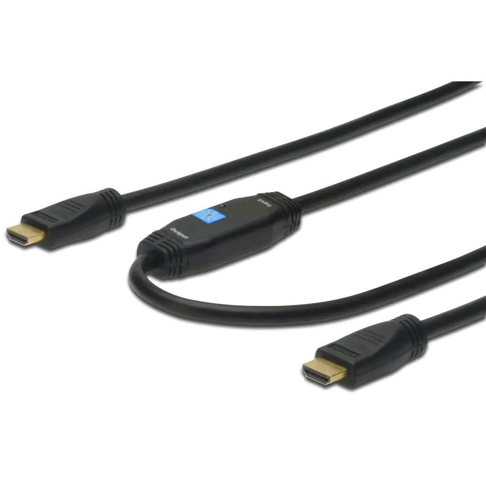 DIGITUS CAVO HDMI HIGH SPEED 3D 19 POLI CON AMPLIFICATORE ATTIVO MASCHIO/MASCHIO 30 MT