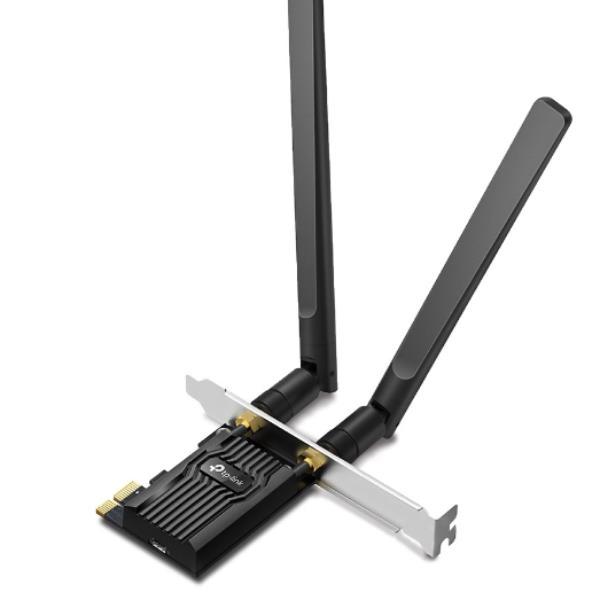 TP-LINK ARCHER TX20E V2 ADATTATORE DI RETE PCIe 802.11ax, Bluetooth 5.2 WI-FI 6 DUAL BAND 2.4/5GHz 1201 Mbps (5 GHz) + 574 Mbps (2,4 GHz)