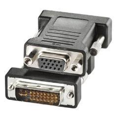 Nilox - Adattatore dello schermo - HD-15 (VGA) (F) a DVI-I (M) - viti a serraggio manuale - nero