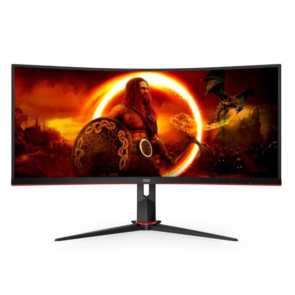 34 AOC Gaming 21:9 VA 180Hz Curvo 1ms Reg Alt Ergonomico