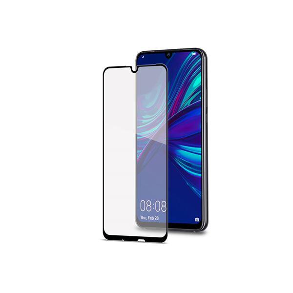 Celly Full Glass - Protezione per schermo per telefono cellulare - vetro - colore telaio nero - per Huawei P Smart+ 2019