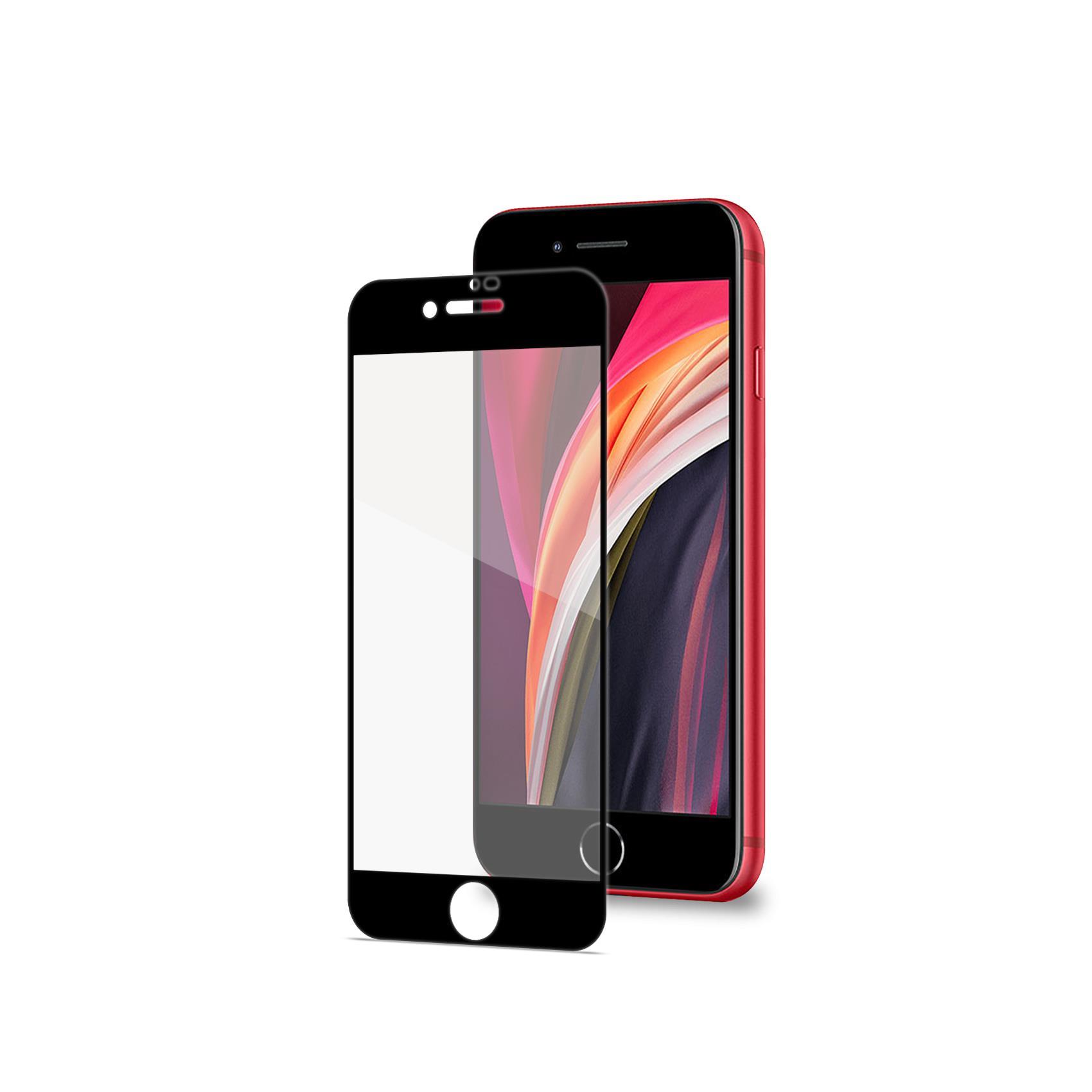 Celly Full Glass - Protezione per schermo per telefono cellulare - vetro - colore telaio nero - per Apple iPhone 6, 6s, 7, 8, SE (2ª gen)