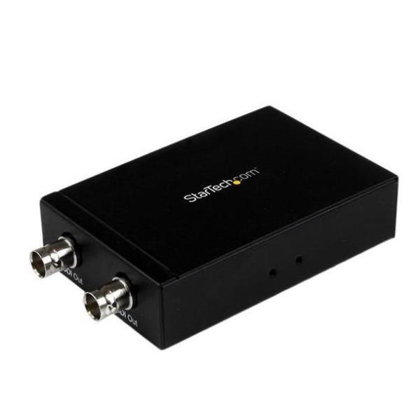 StarTech.com Convertitore HDMI a HD-SDI - Adattatore HDMI a 3G SDI con doppia uscita SDI - Adatttatore video HDMI a SD-SDI - 230 m - Convertitore video - HDMI - 3G-SDI - nero