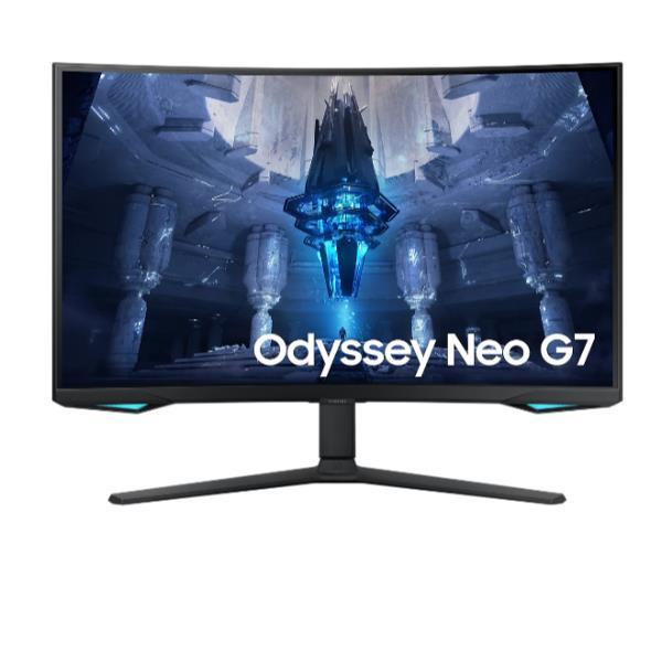 Samsung Odyssey Neo G7 S32BG750NP - G75NB Series - Monitor QLED - gaming - curvato - 32" - 3840 x 2160 4K @ 165 Hz - VA - 350 cd/m² - 1000000:1 - HDR2000 - 1 ms - 2xHDMI, DisplayPort - nero