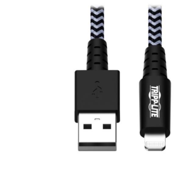 Tripp Lite Heavy Duty Lightning to USB Sync / Charge Cable Apple iPhone iPad 6ft 6' - Cavo Lightning - USB maschio a Lightning maschio - 1.8 m - nero, bianco