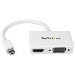 StarTech.com Adattatore Mini DisplayPort a HDMI e VGA - Convertitore audio/video da viaggio mDP 2 in 1 - 1920x1200 / 1080p - Nero - Convertitore video - DisplayPort - HDMI, VGA - bianco - per Apple MacBook Air
