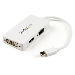 StarTech.com Adattatore Mini DisplayPort a HDMI, DVI & VGA - Convertitore mDP / Thunderbolt per macbook 3 in 1 - Bianco - Convertitore video - DisplayPort - DVI, HDMI, VGA - bianco - per Apple MacBook Air