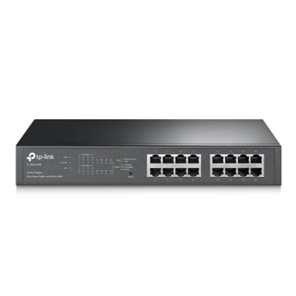 TP-Link TL-SG1016PE - Switch - intelligente - 8 x 10/100/1000 (PoE+) + 8 x 10/100/1000 - desktop, montabile su rack - PoE+ (110 W)