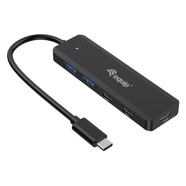 EQUIP HUB USB-C 4 PORTE AUTOALIMENTATO - 2 x USB-A 3.2 GEN 1 + 2 x USB-C NERO