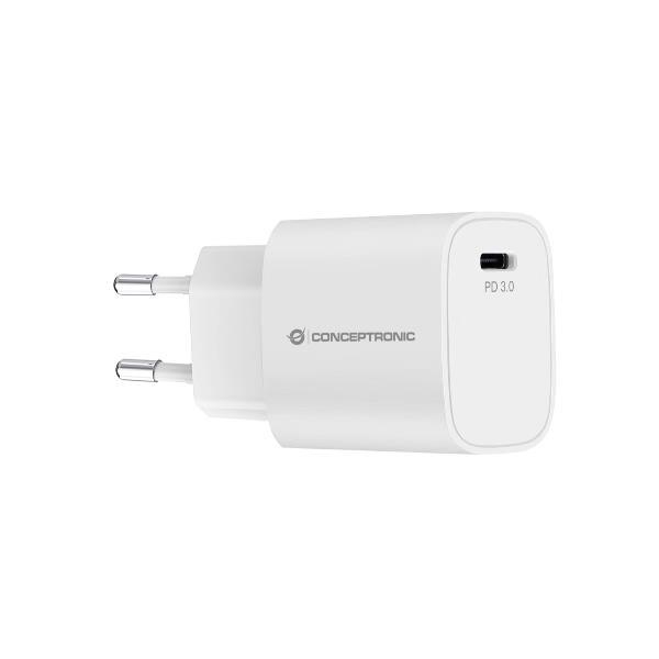 CONCEPTRONIC ALTHEA14W CARICABATTERIE DA RETE PD 20 W 1 PORTA USB-C BIANCO