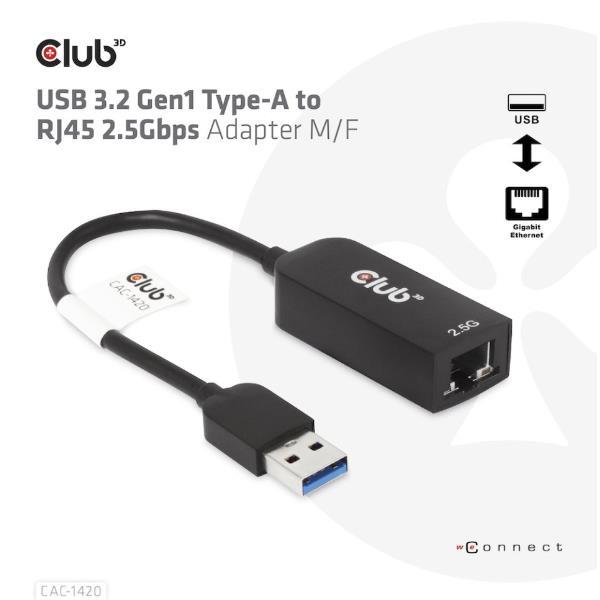 CLUB3D ADATTATORE USB 3.2 Gen1 Type A to …