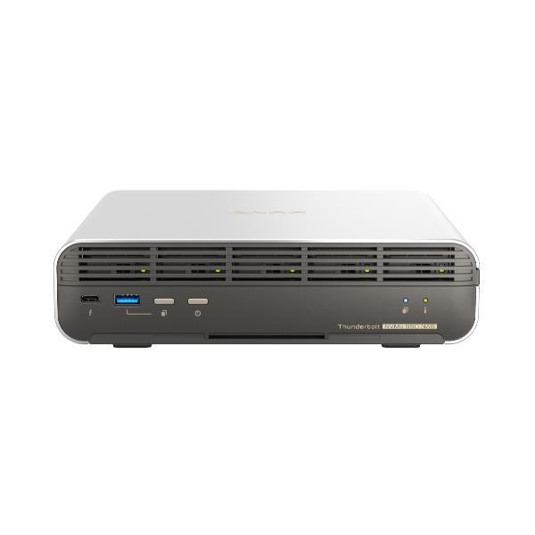 QNAP TBS-H574TX - Server NAS - 5 alloggiamenti - RAID RAID 0, 1, 5, 6, 10, 50, JBOD, 60, hot spare 60 - RAM 16 GB - 2.5 Gigabit Ethernet / 10 Gigabit Ethernet - iSCSI supporto