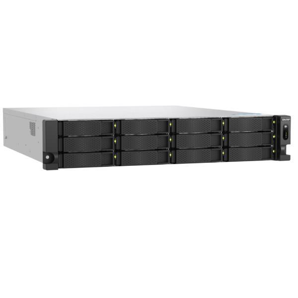QNAP TS-H1277AXU-RP - Server NAS - 12 alloggiamenti - montabile in rack - SATA 6Gb/s - RAID RAID 0, 1, 5, 6, 10, 50, JBOD, 60 - RAM 16 GB - 2.5 Gigabit Ethernet / 10 Gigabit Ethernet - iSCSI supporto - 2U