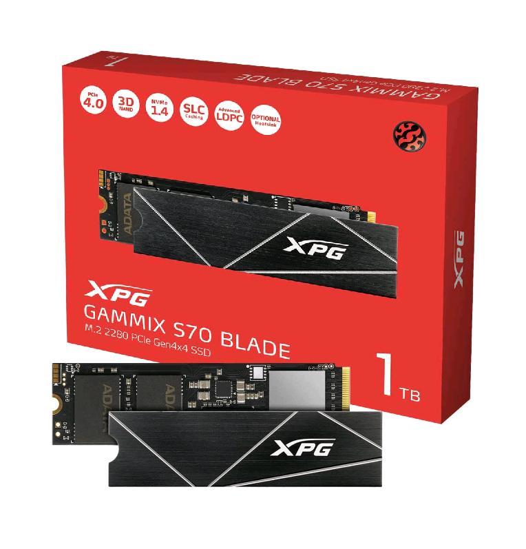 ADATA XPG GAMMIX S70 BLADE SSD 1.000GB M.2 2280 NVME PCIE 4x4 3D NAND LDPC 256 BIT