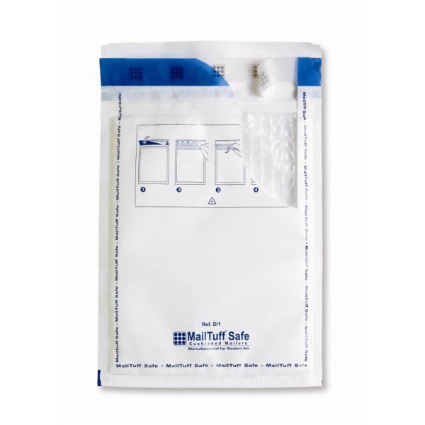 Mail Lite Tuff K/7 - Busta postale - 350 x 470 mm - rettangolare - estremità aperta - autoadesiva - pluriball - resistente all'acqua, resistente agli strappi - bianco - pacco da 50