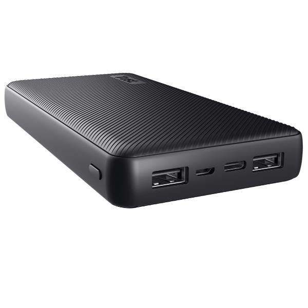 Trust Primo - Powerbank - 20000 mAh - 74 Wh - 15 Watt - 3 A - Fast Charge - 3 connettori di uscita (2 x USB, USB-C) - sul cavo: Micro-USB