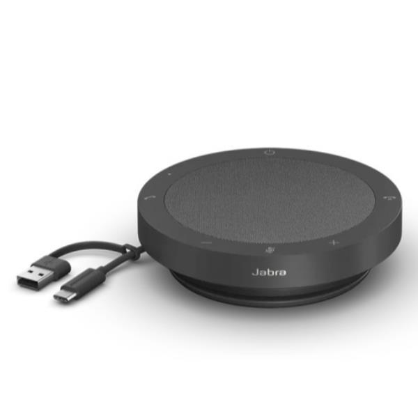 Jabra Speak2 55 MS - Vivavoce a mani libere - Bluetooth - senza fili, cablato - USB-C, USB-A - grigio scuro - Certificato per i team Microsoft, Certificato Microsoft Swift Pair