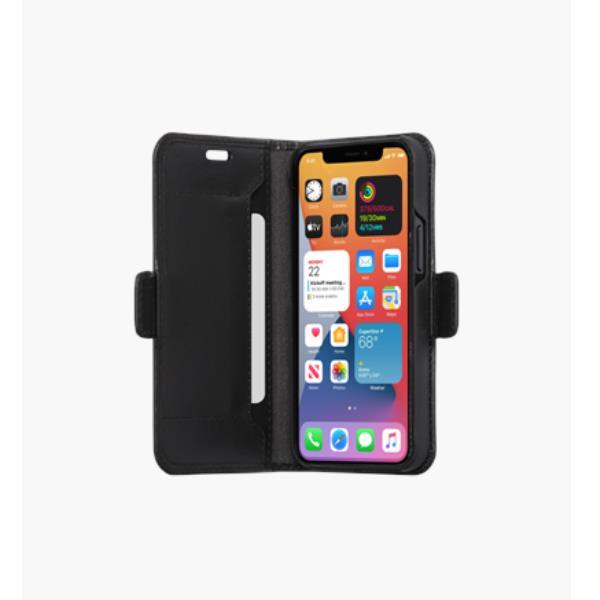 Dbramante 1928 Copenhagen Slim - Custodia in Pelle per iPhone 12 mini - Nero