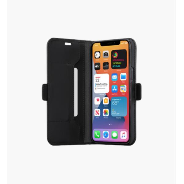 Dbramante 1928 Copenhagen Slim - Custodia in Pelle per iPhone 12 Pro Max - Nero