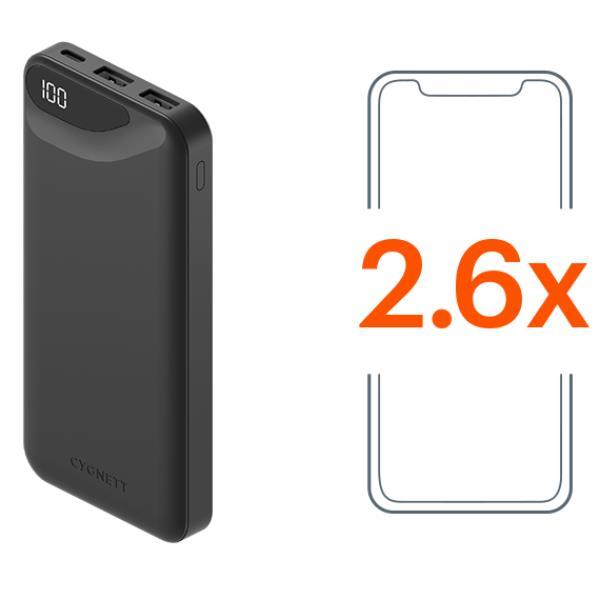 CYGNETT CY4341PBCHE CHARGEUP BOOST POWERBANK 10.00MAH 1xUSB-C 15W 2xUSB-A 12W DISPLAY DIGITALE BLACK