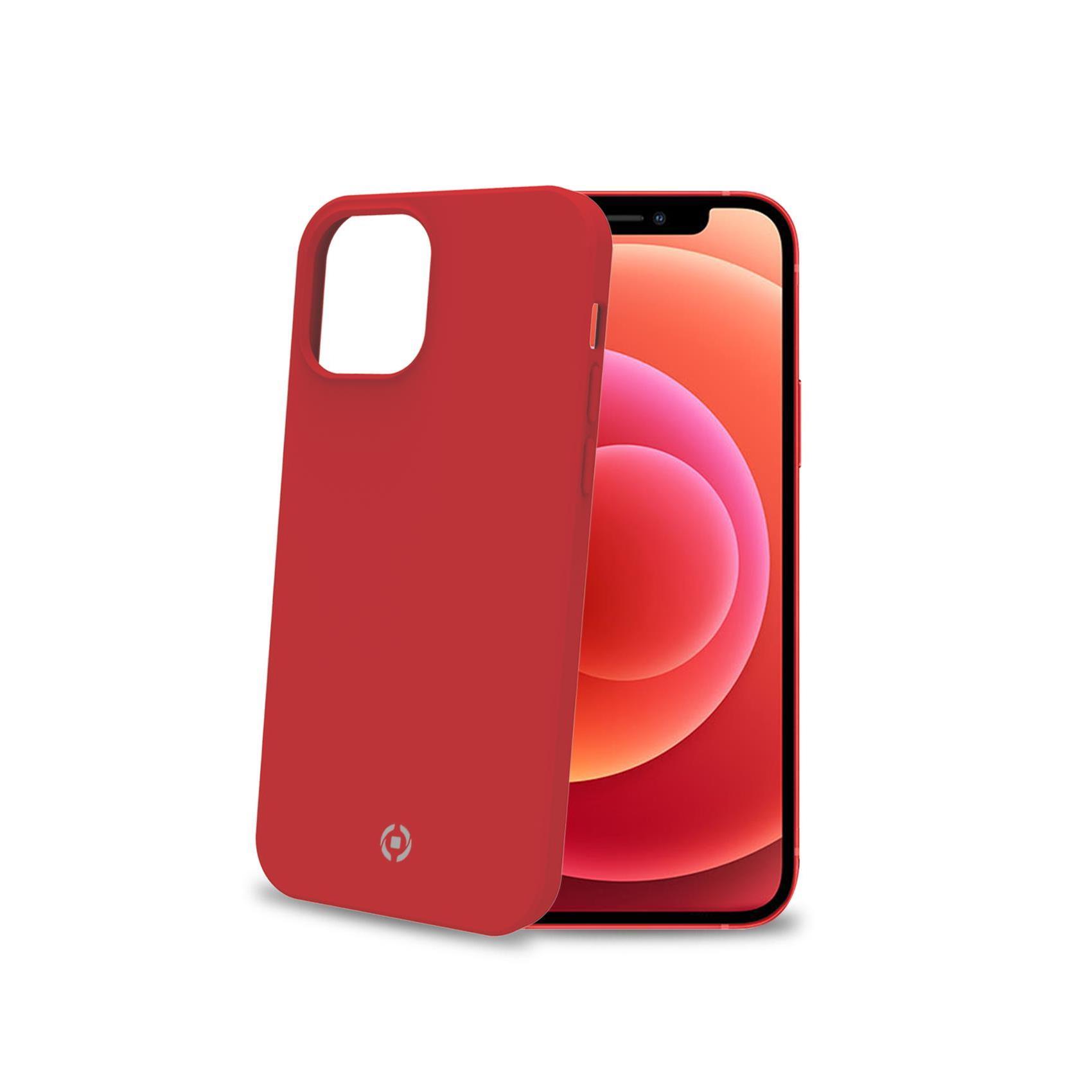 Celly FEELING - Cover per cellulare - silicone liquido - rosso - per Apple iPhone 12 mini