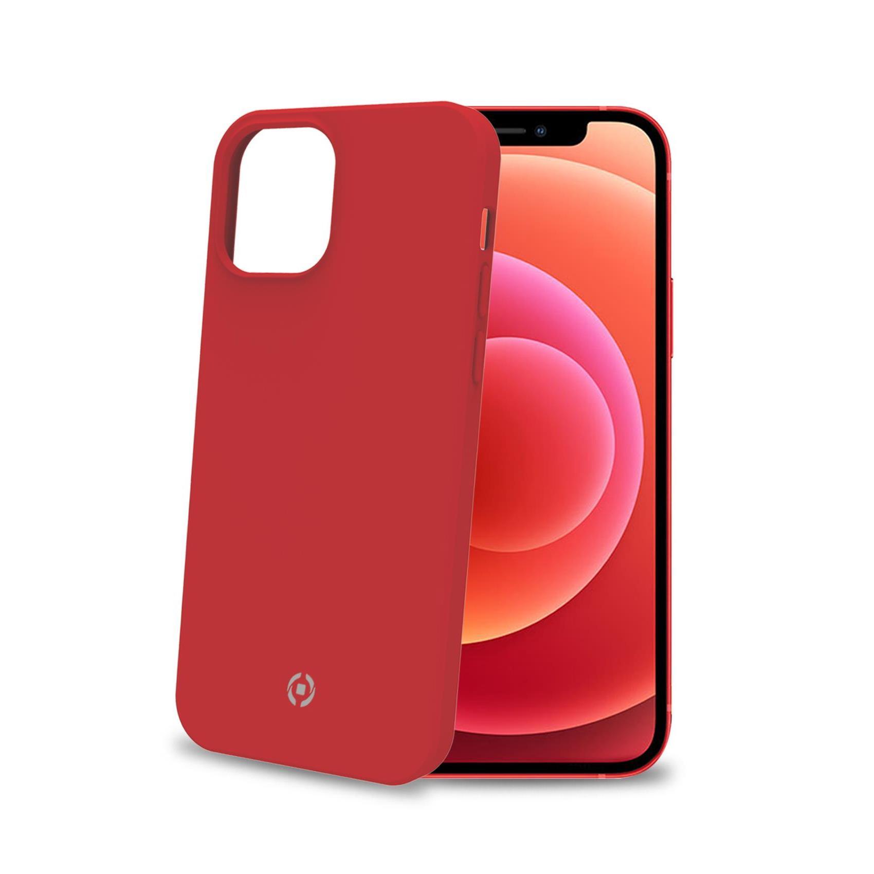 Celly FEELING - Cover per cellulare - silicone - rosso - per Apple iPhone 12 Pro Max