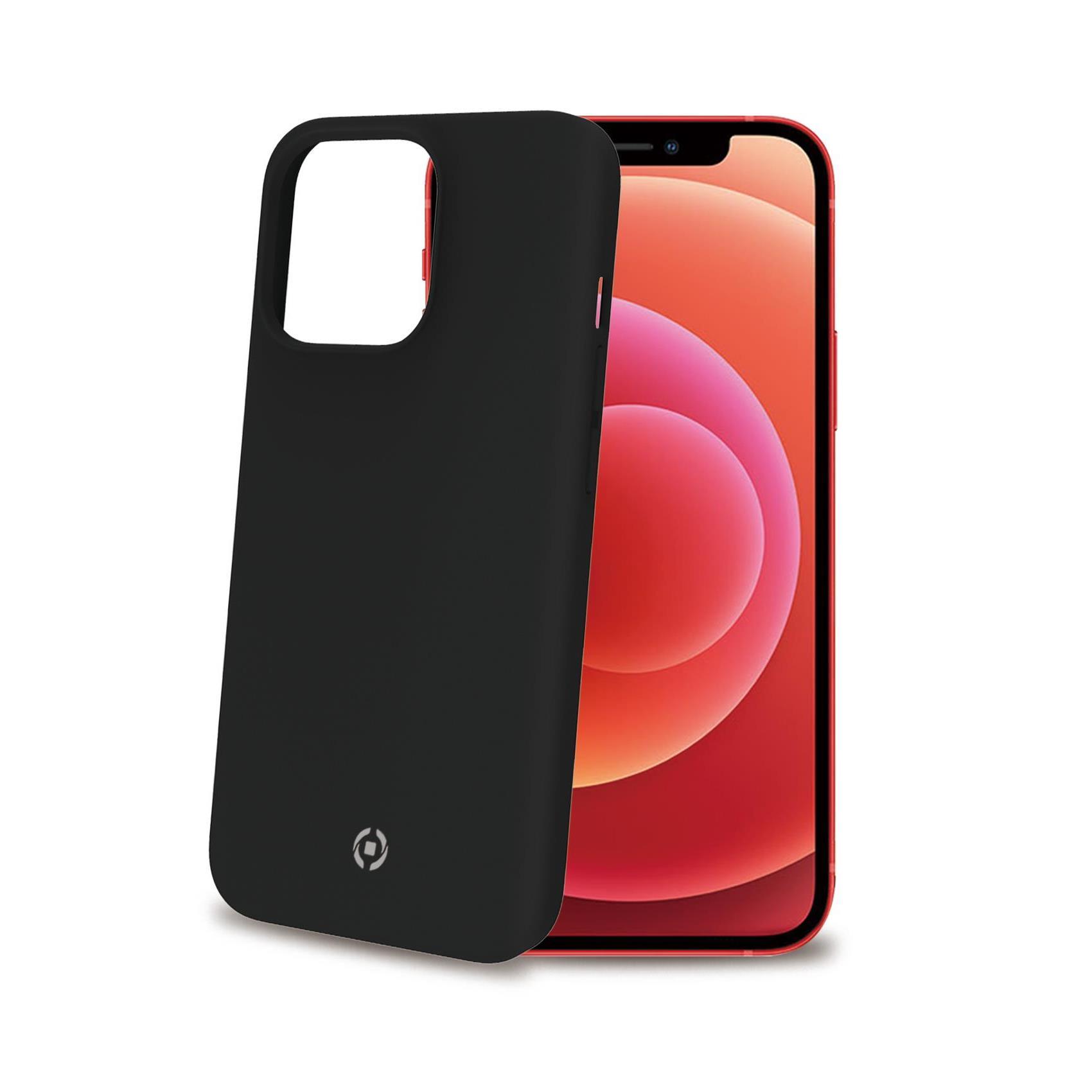 Celly FEELING - Cover per cellulare - silicone liquido - nero - per Apple iPhone 13 Pro Max