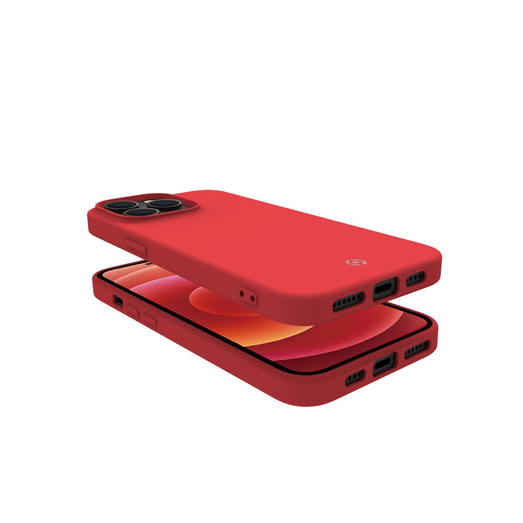 Celly FEELING - Cover per cellulare - silicone - rosso - per Apple iPhone 14 Pro