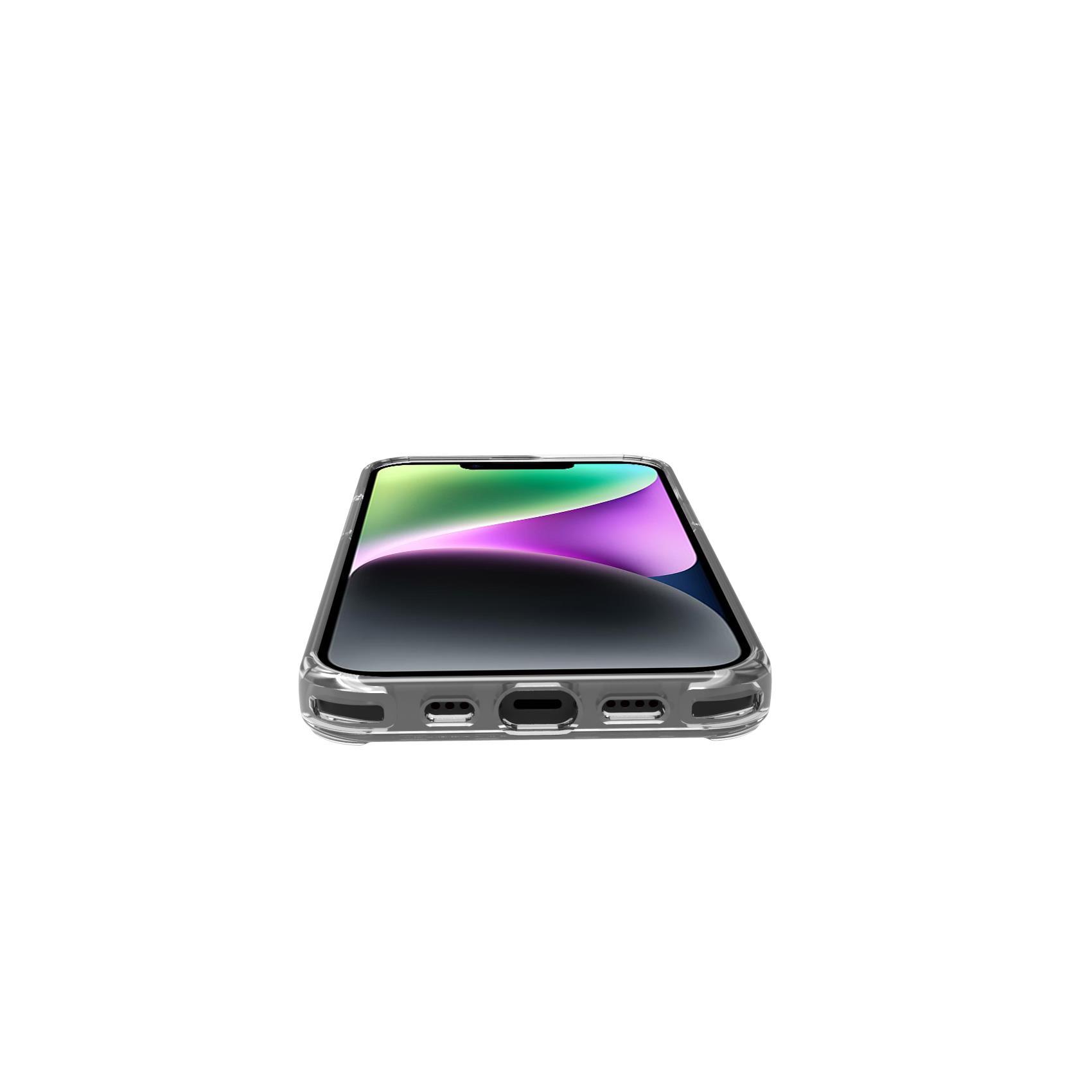 Celly Freedom - Cover per cellulare - with black lacet - policarbonato, TPU (poliuretano termoplastico) - trasparente - per Apple iPhone 14