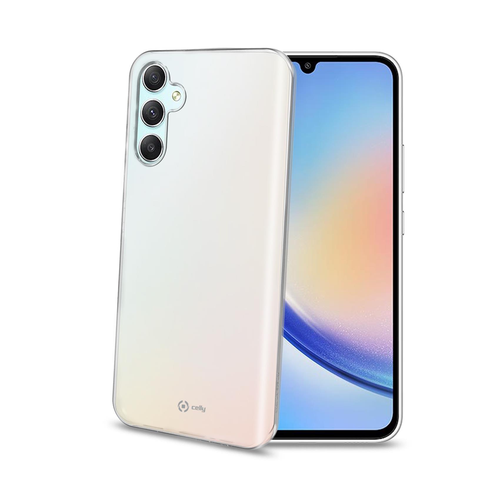 Celly Gelskin - Cover per cellulare - TPU (poliuretano termoplastico) - trasparente - per Samsung Galaxy A34 5G