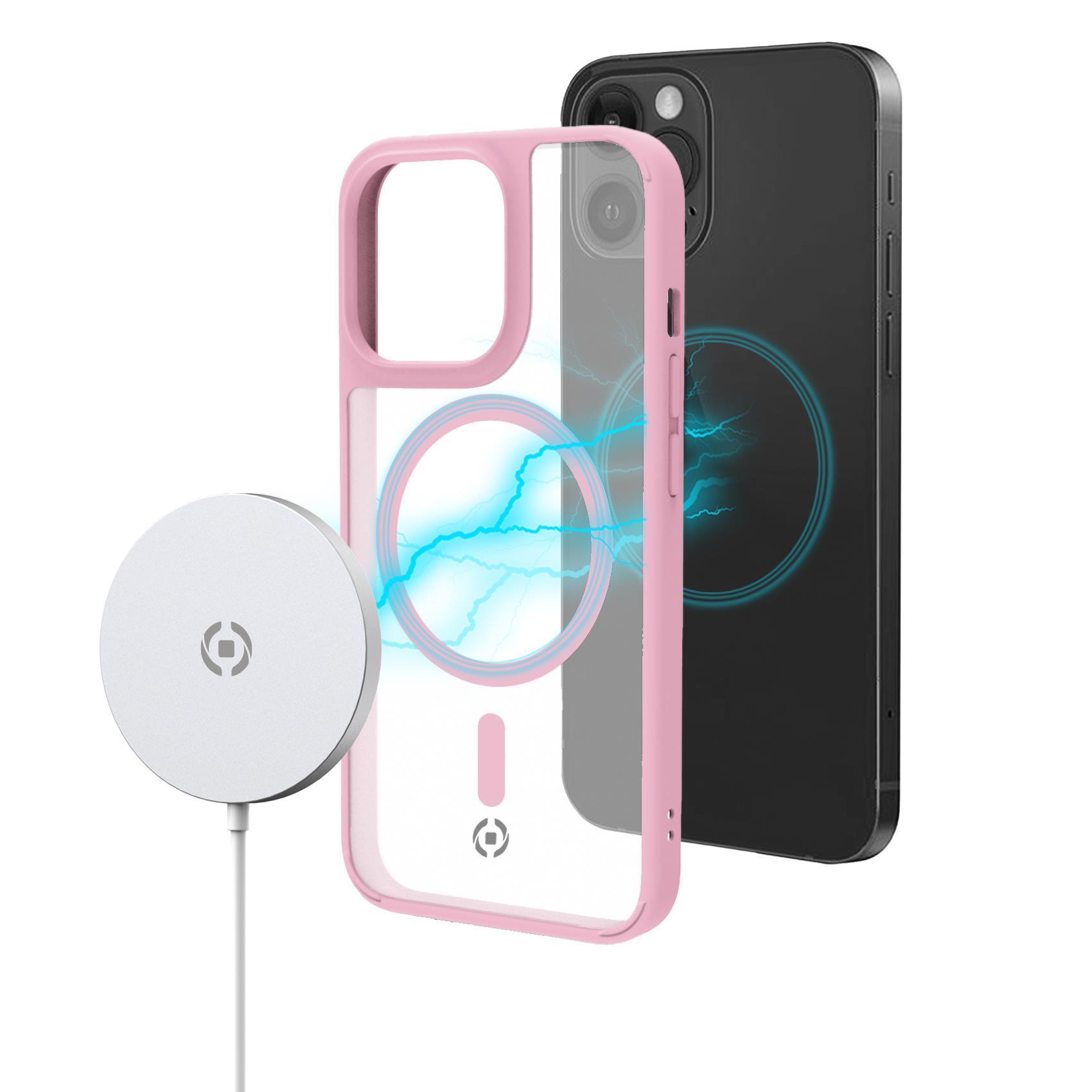 Celly MAGMATT - Cover per cellulare - compatibile MagSafe - policarbonato, TPU (poliuretano termoplastico) - trasparente - per Apple iPhone 14 Pro Max
