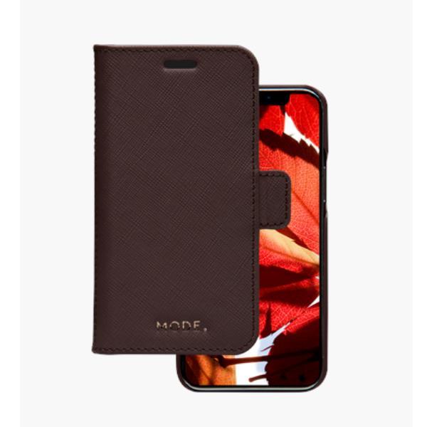 Dbramante 1928 New York - Custodia in pelle Saffiano per iPhone12 mini - Marrone