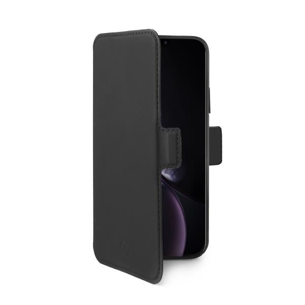 Celly PrestigeM PRESTIGEM998BK - Flip cover per cellulare - poliuretano - nero - per Apple iPhone XR