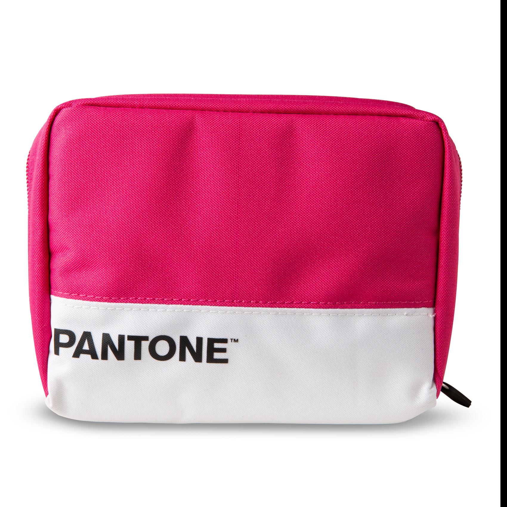PANTONE ORGANIZER DA VIAGGIO 12.5X15X5CM TASCHE INTERNE CHIUSURA ZIP ROSA