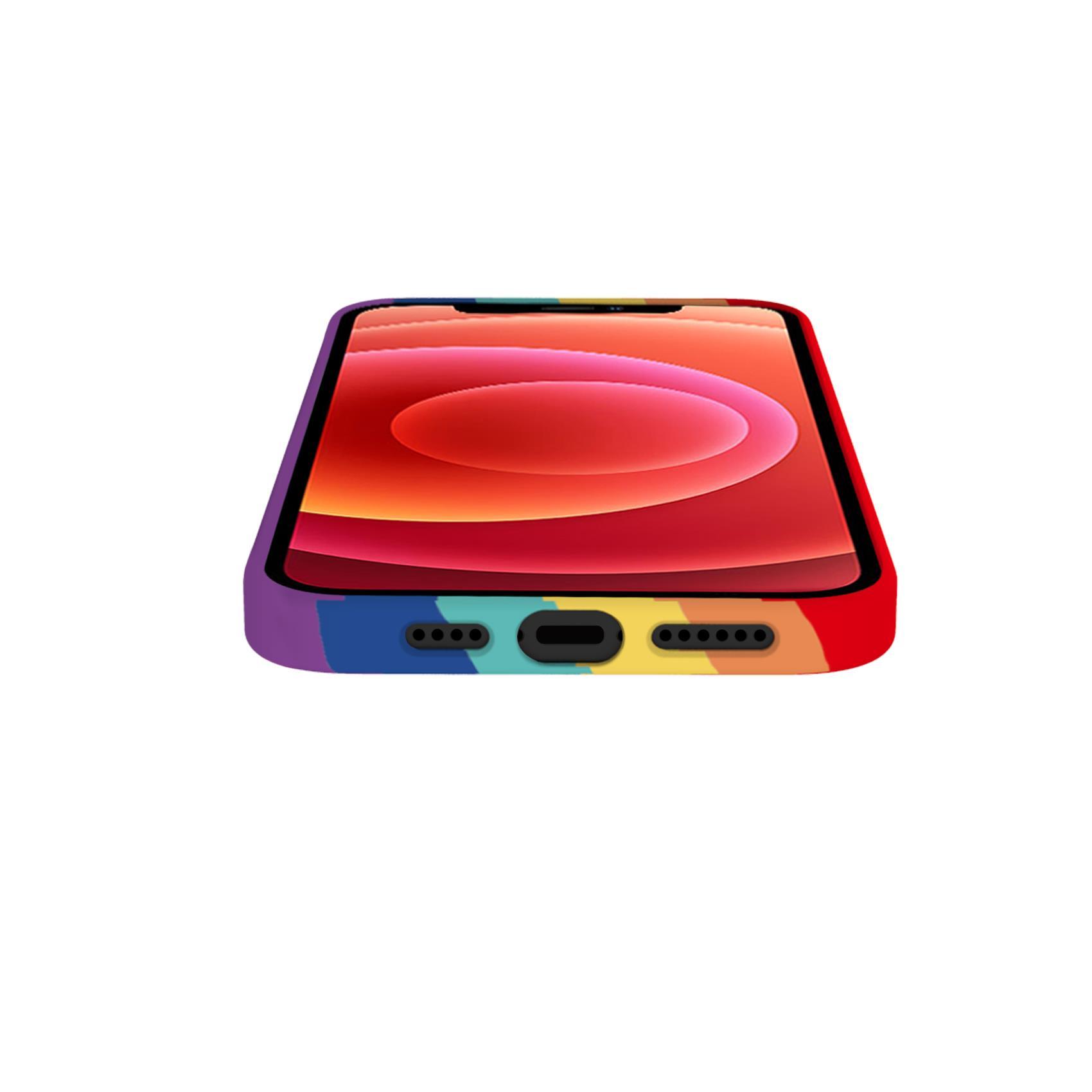 Celly Rainbow - Cover per cellulare - silicone - per Apple iPhone 13 Pro Max