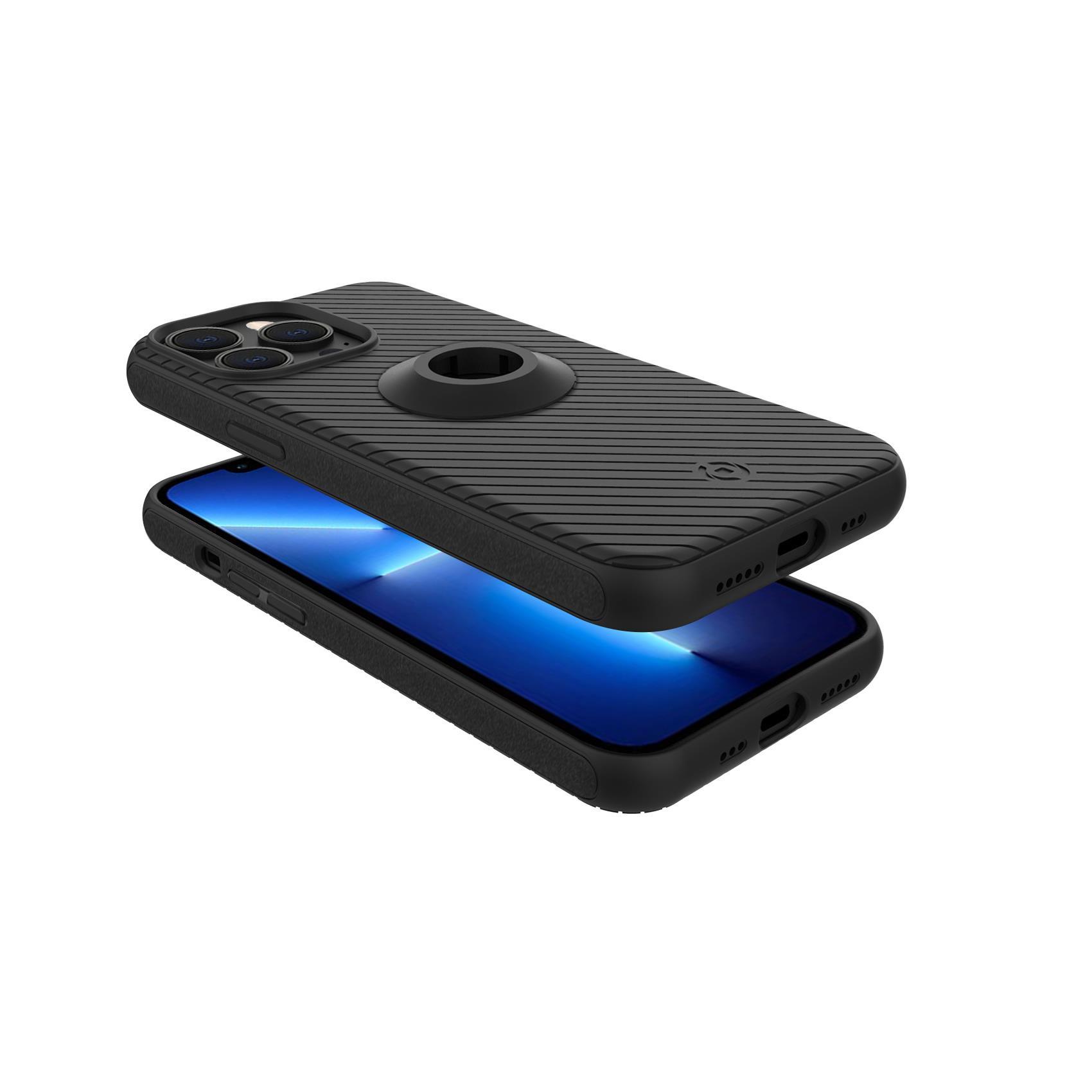 Celly Snap - Cover per cellulare - policarbonato, TPU (poliuretano termoplastico) - nero - per Apple iPhone 13 Pro