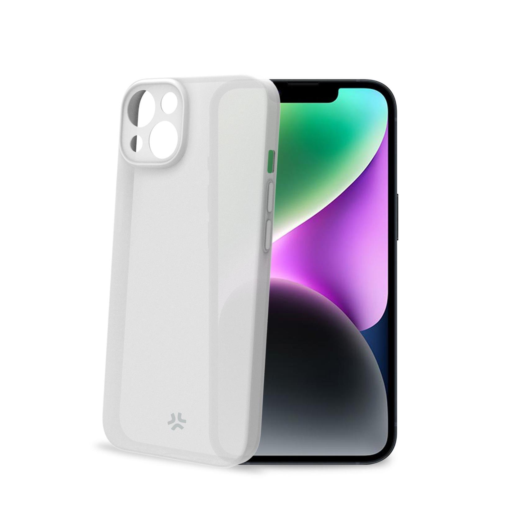 Celly SPACE - Cover per cellulare - poliuretano termoplastico morbido (TPU) - bianco - per Apple iPhone 15