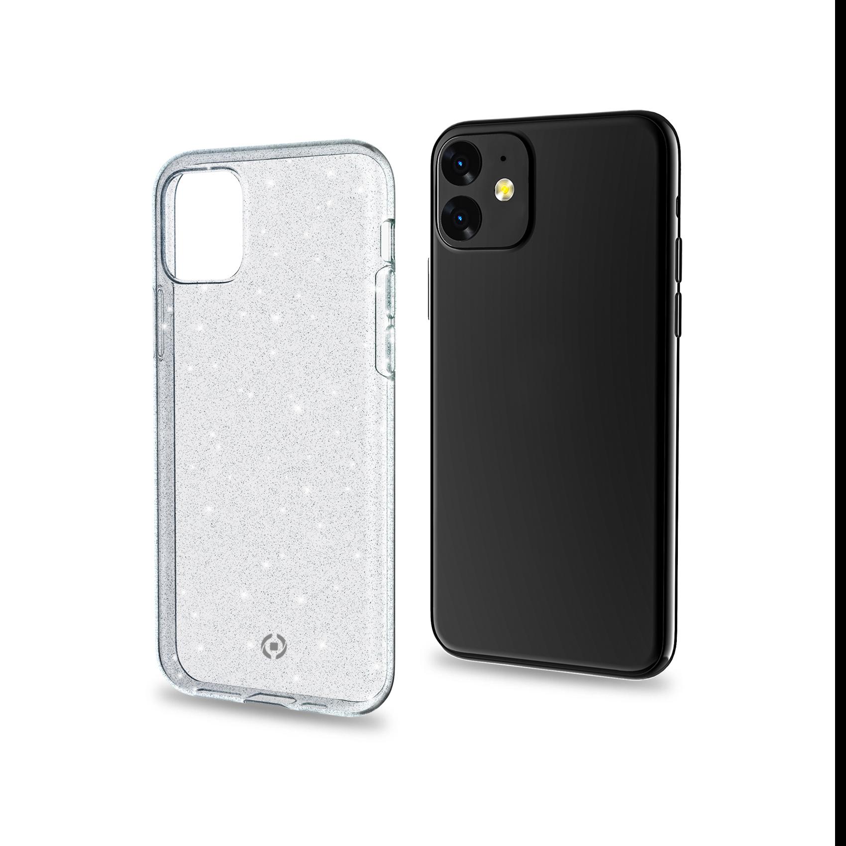 Celly Sparkle - Cover per cellulare - TPU (poliuretano termoplastico) - trasparente - per Apple iPhone 11