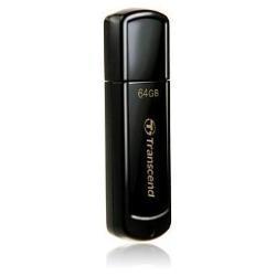 Transcend JetFlash 350 - Chiavetta USB - 64 GB - USB 2.0 - nero