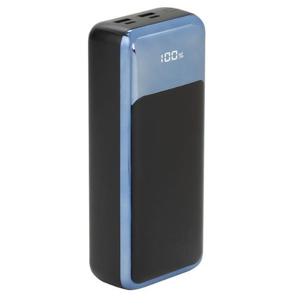 Riva Case Rivapower VA1080 - Powerbank - for laptops, with LCD - 30000 mAh - 111 Wh - 65 Watt - 5 A - PD 3.0, QC 3.0 - 4 connettori di uscita (2 x USB, 2 x USB-C) - nero - Europa
