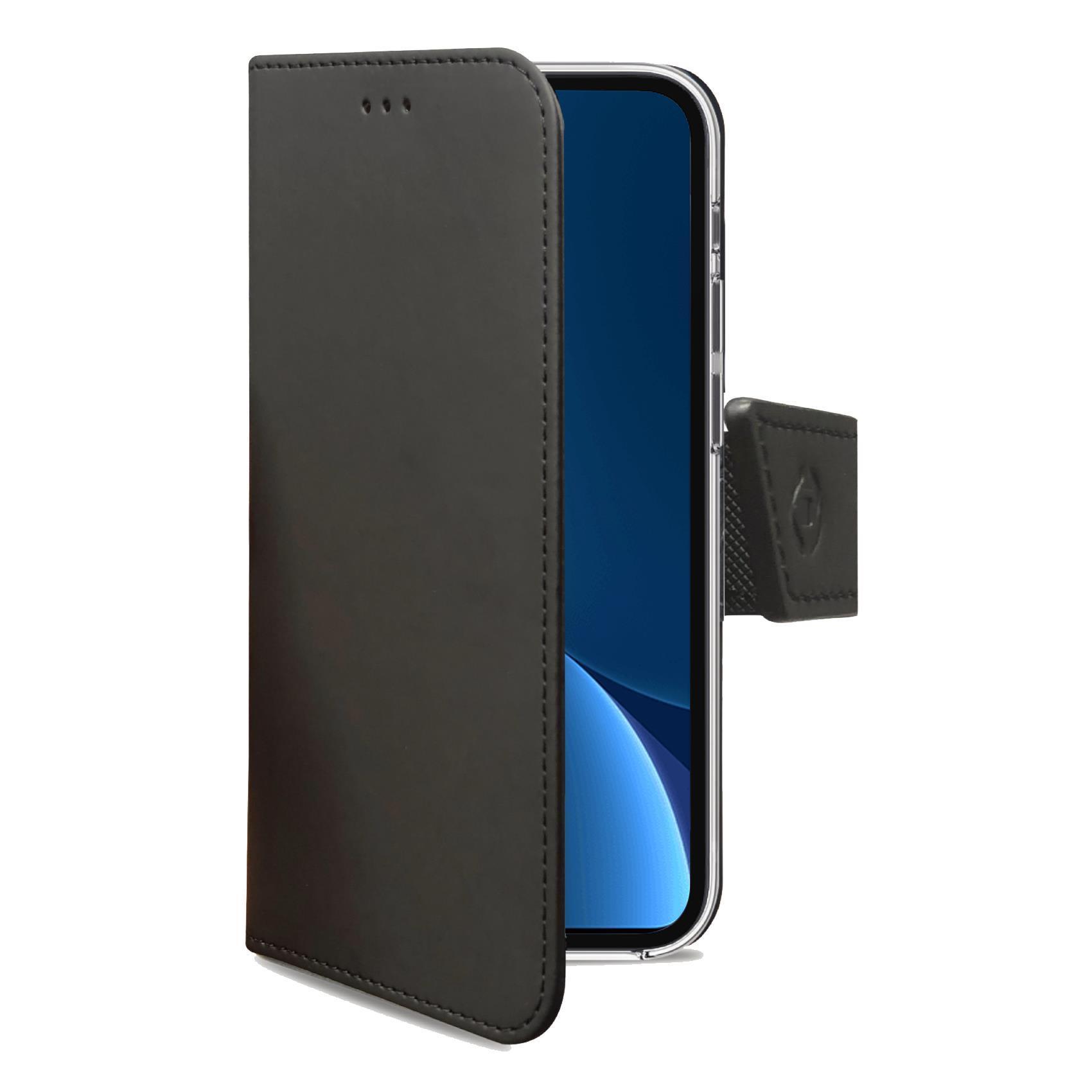 Celly Wally - Flip cover per cellulare - similpelle - nero - per Xiaomi 12 Pro