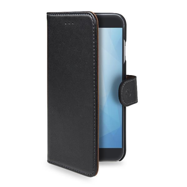 Celly Wally WALLY594 - Flip cover per cellulare - plastica, similpelle - nero - per Huawei Mate 9